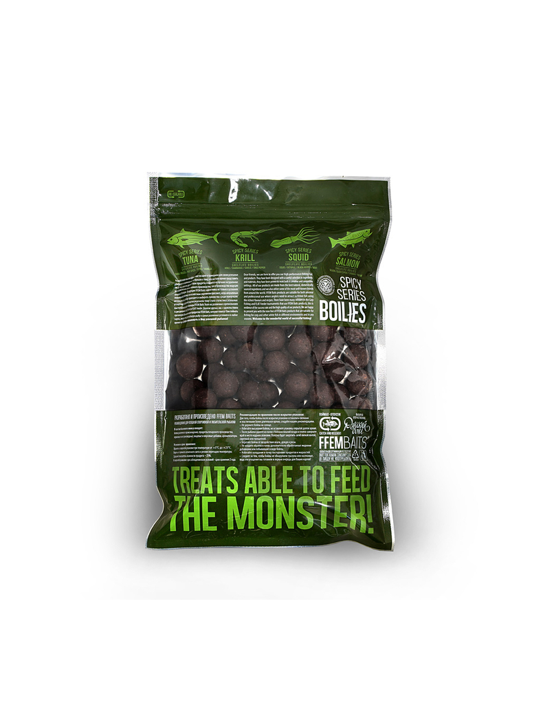 Бойлы тонущие FFEM Ajika Boilies Squid (Кальмар) 20мм 1кг, изображение 3