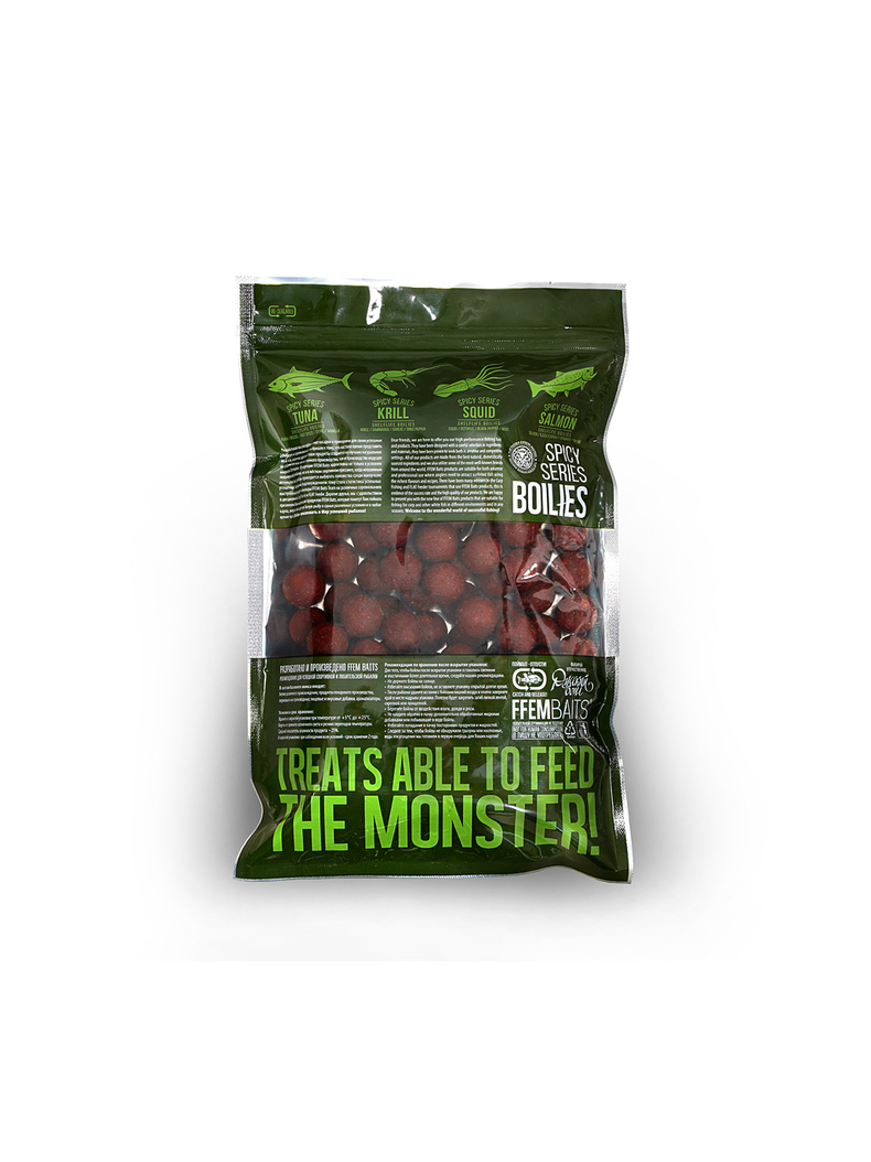 Бойлы тонущие FFEM Ajika Boilies Tuna (Тунец) 20мм 1кг, изображение 3