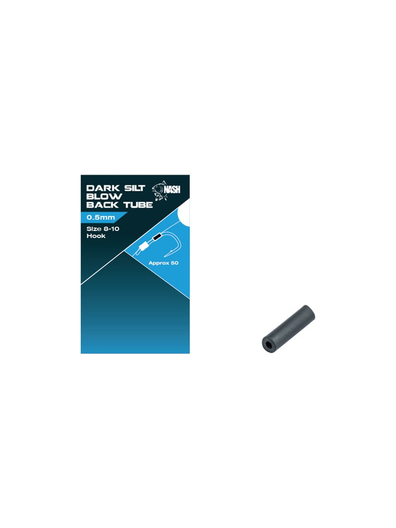 Готовые силиконовые трубки NASH Blow Back Tube Dark Silt, Диаметр: 0.5 мм, изображение 2