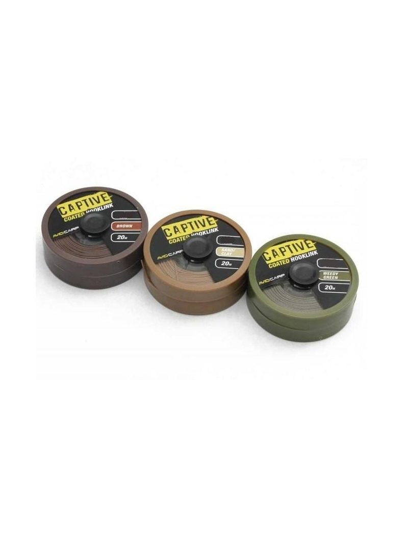 Поводковый материал в оплетке AVID CARP Captive Coated Hooklink, Цвет: Weed Green, Тест: 15.00 lb Поводковый материал в оплетке AVID CARP Captive Coated Hooklink, Цвет: Weed Green, Тест: 15.00 lb