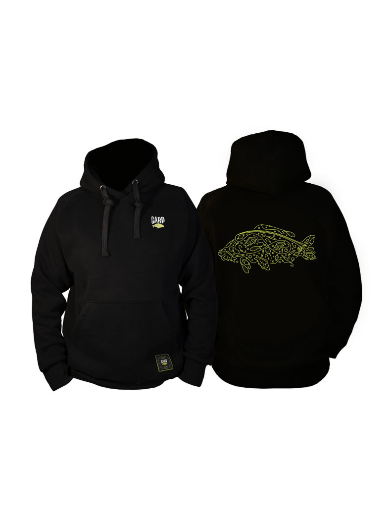 Толстовка с капюшоном Carptoday TackleFish черная, Размер: XS Толстовка с капюшоном Carptoday TackleFish черная, Размер: XS