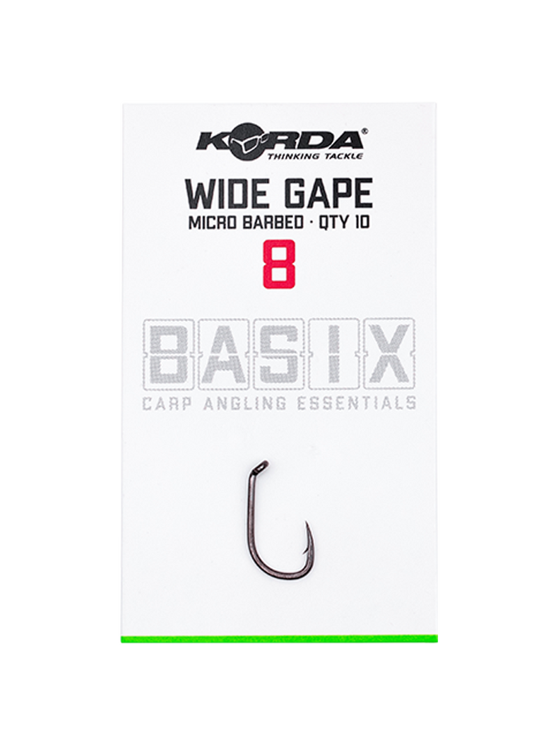 Крючки карповые KORDA BASIX Wide Gape, Размер крючка: № 4, изображение 2 Крючки карповые KORDA BASIX Wide Gape, Размер крючка: № 4, изображение 2