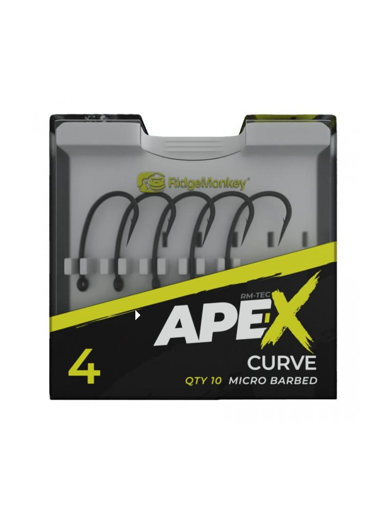 Крючки Ridge Monkey Ape-X Curve Barbed, Размер крючка: № 4, изображение 2
