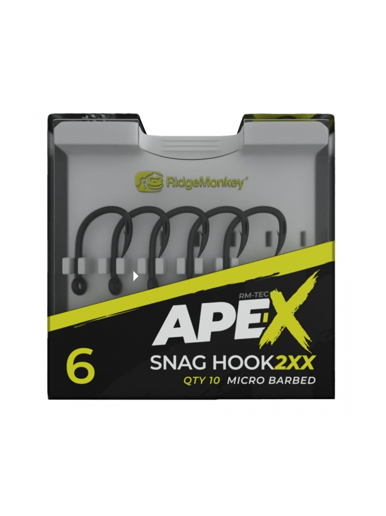 Крючки Ridge Monkey Ape-X Snag Hook 2XX Barbed, Размер крючка: № 4, изображение 2