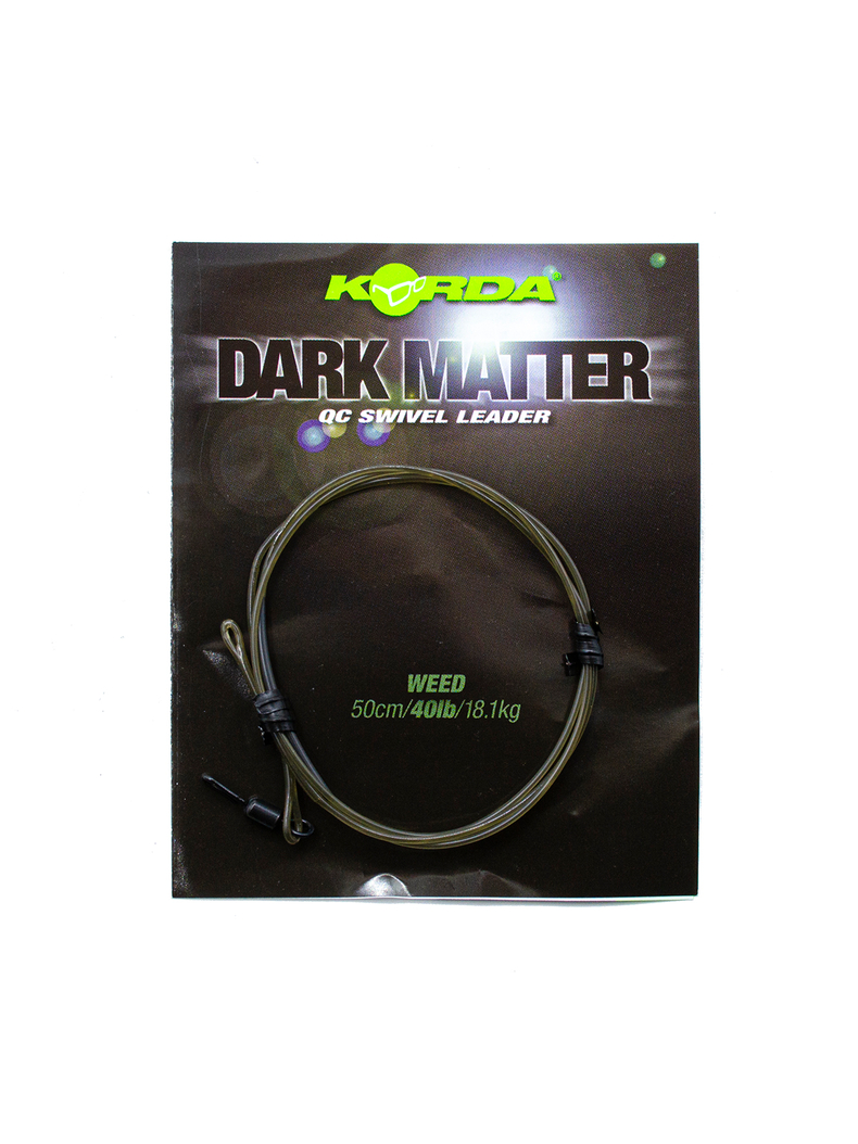 Готовый монолидер с быстросъёмом Korda Dark Matter QC Swivel Leader, Цвет: Weed (Водоросли), Тест: 40.00 lb, изображение 2 Готовый монолидер с быстросъёмом Korda Dark Matter QC Swivel Leader, Цвет: Weed (Водоросли), Тест: 40.00 lb, изображение 2