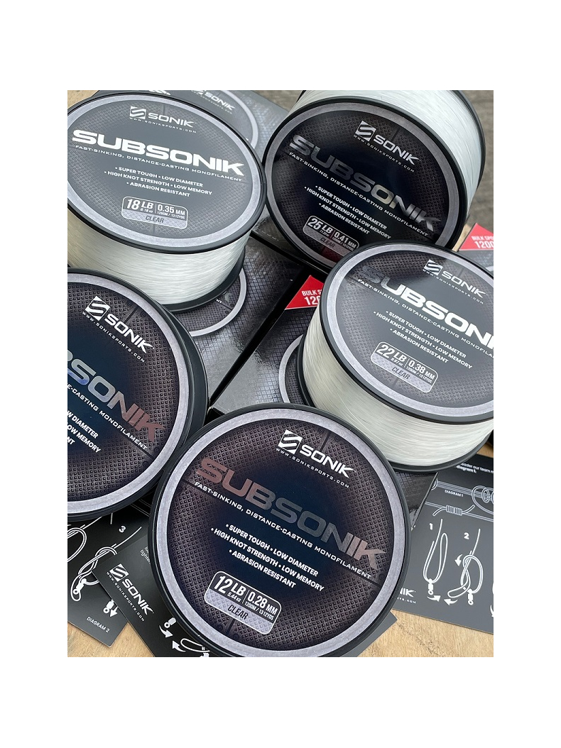 Леска карповая SONIK SUBSONIK - бесцветная, Диаметр лески: 0.28 мм, изображение 3 Леска карповая SONIK SUBSONIK - бесцветная, Диаметр лески: 0.28 мм, изображение 3