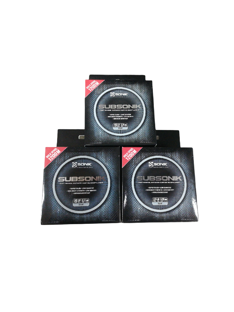 Леска карповая SONIK SUBSONIK - бесцветная, Диаметр лески: 0.28 мм Леска карповая SONIK SUBSONIK - бесцветная, Диаметр лески: 0.28 мм