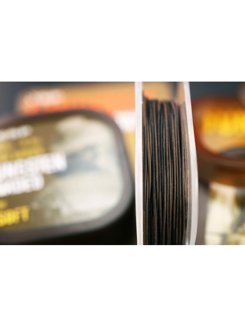 Поводковый материал утяжеленный вольфрамом ESP Tungsten Loaded SEMI STIFF, Цвет: Weed Green, изображение 7 Поводковый материал утяжеленный вольфрамом ESP Tungsten Loaded SEMI STIFF, Цвет: Weed Green, изображение 7