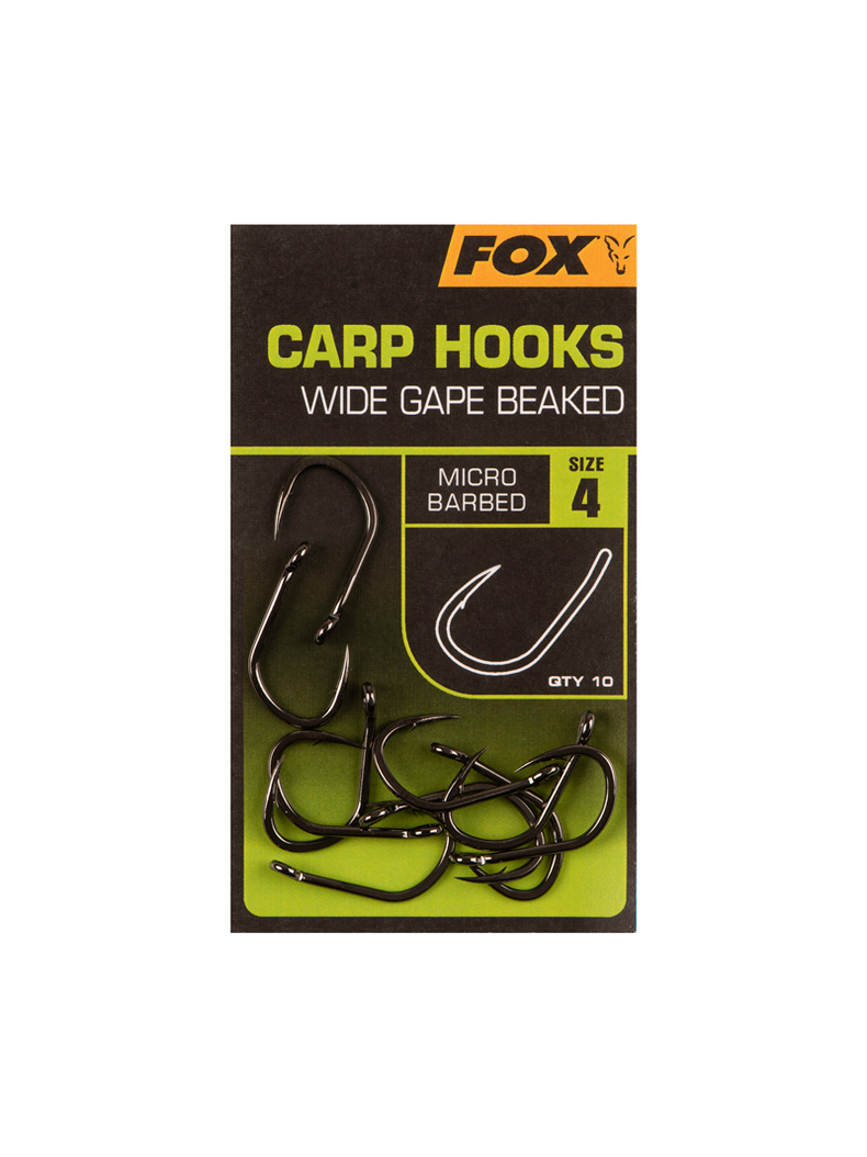Крючки FOX Carp Hooks Wide Gape Beaked, Размер крючка: № 2 Крючки FOX Carp Hooks Wide Gape Beaked, Размер крючка: № 2