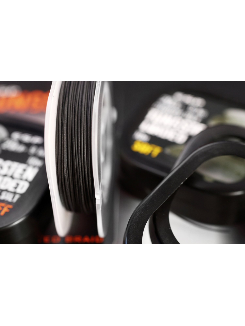 Поводковый материал утяжеленный вольфрамом ESP Tungsten Loaded SEMI STIFF, Цвет: Weed Green, изображение 9 Поводковый материал утяжеленный вольфрамом ESP Tungsten Loaded SEMI STIFF, Цвет: Weed Green, изображение 9