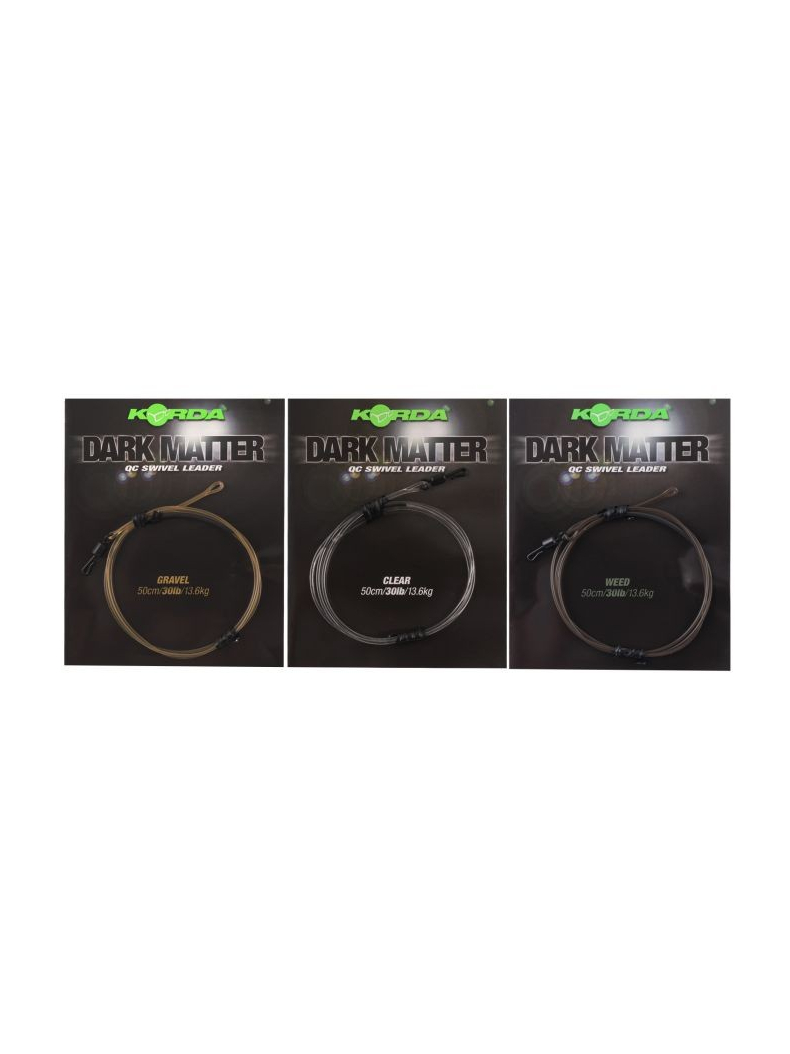 Готовый монолидер с быстросъёмом Korda Dark Matter QC Swivel Leader, Цвет: Бесцветный, Тест: 40.00 lb Готовый монолидер с быстросъёмом Korda Dark Matter QC Swivel Leader, Цвет: Бесцветный, Тест: 40.00 lb