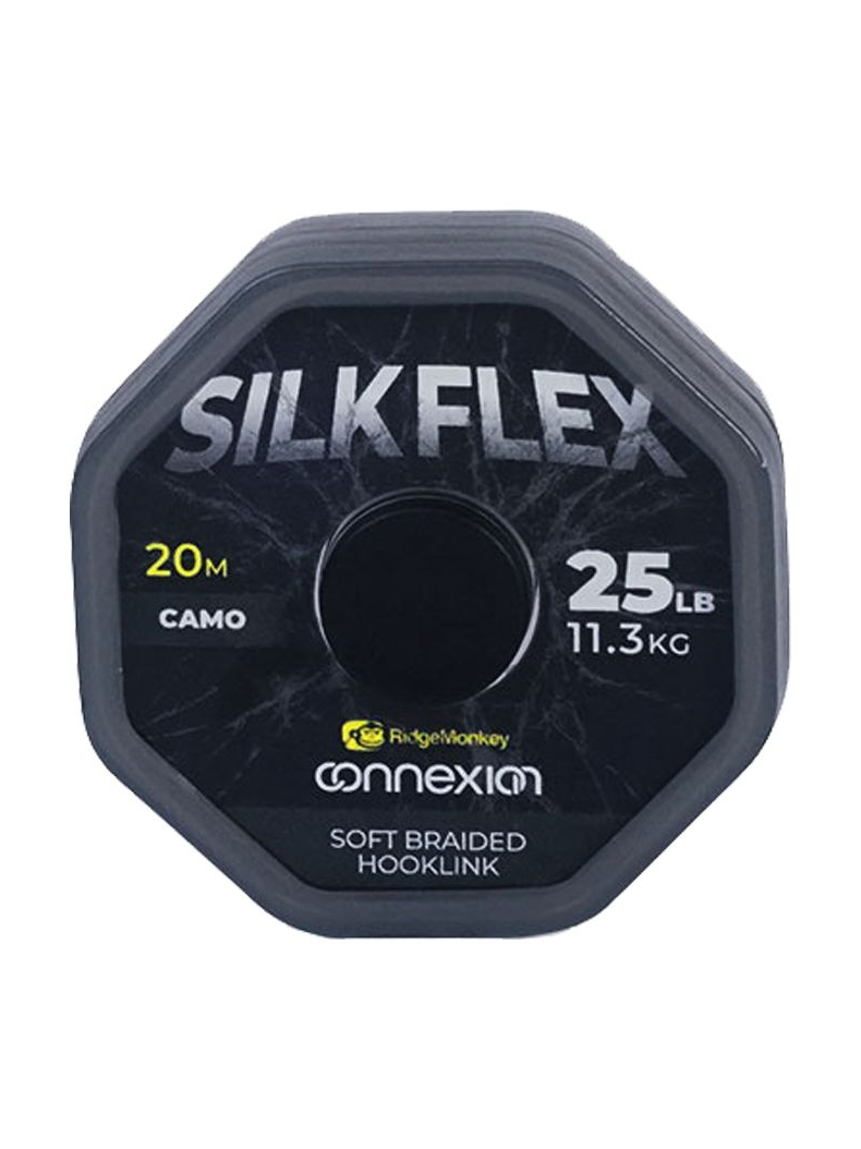 Поводковый материал Ridge Monkey Connexion SilkFlex Soft Braid, Разрывная нагрузка: 25 lb – 11.3 кг
