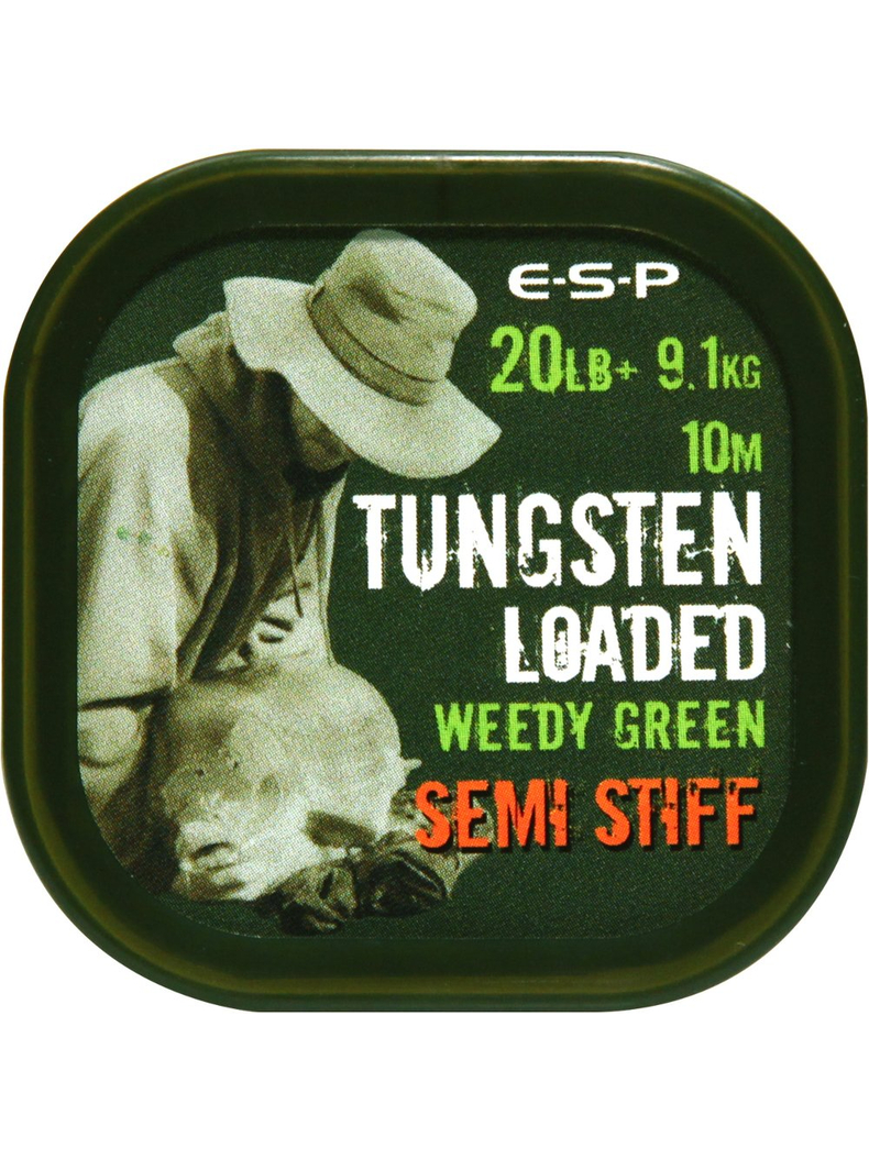 Поводковый материал утяжеленный вольфрамом ESP Tungsten Loaded SEMI STIFF, Цвет: Weed Green, изображение 4 Поводковый материал утяжеленный вольфрамом ESP Tungsten Loaded SEMI STIFF, Цвет: Weed Green, изображение 4