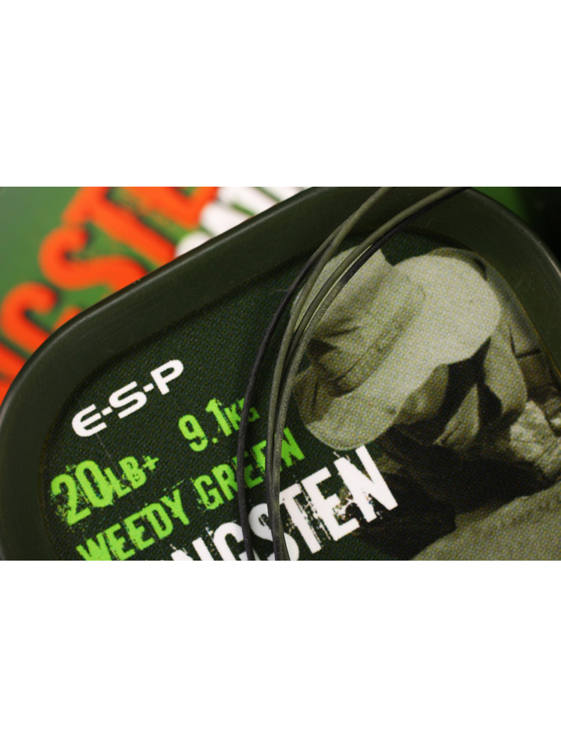 Поводковый материал утяжеленный вольфрамом ESP Tungsten Loaded SEMI STIFF, Цвет: Weed Green, изображение 10 Поводковый материал утяжеленный вольфрамом ESP Tungsten Loaded SEMI STIFF, Цвет: Weed Green, изображение 10