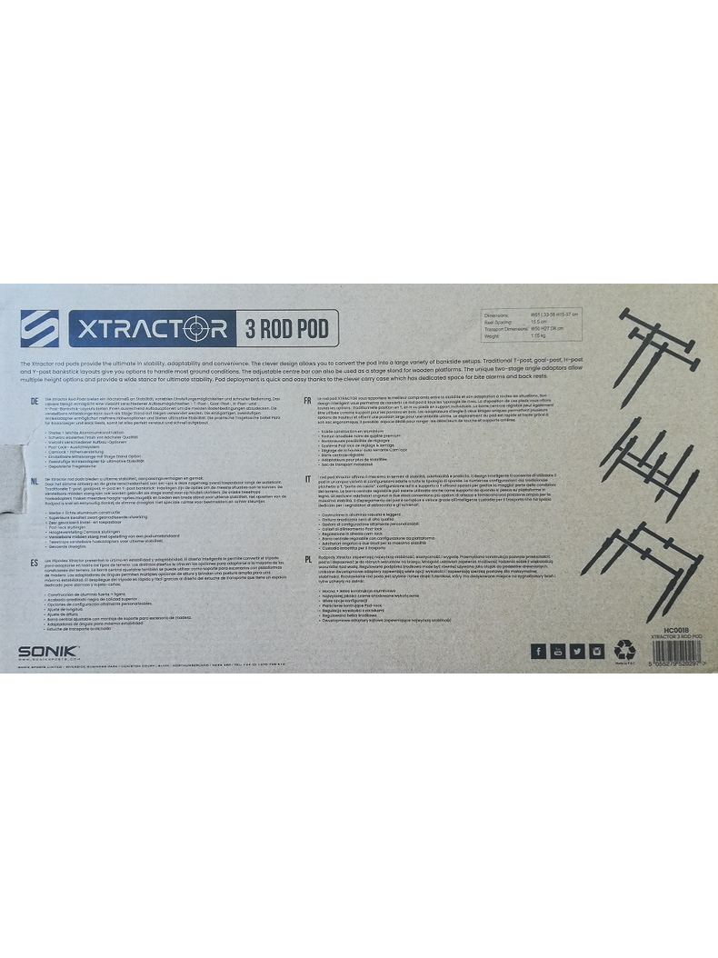 Подставка для удилищ SONIK X-TRACTOR Rod Pod, Количество удилищ: Для трёх, изображение 7 Подставка для удилищ SONIK X-TRACTOR Rod Pod, Количество удилищ: Для трёх, изображение 7