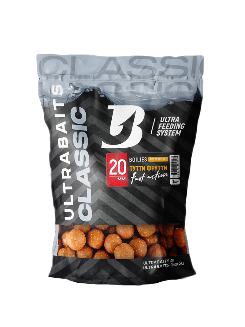 Бойлы ULTRABAITS Classic Tutti Frutti (Тутти Фрутти) 1кг, Диаметр: 20 мм Бойлы ULTRABAITS Classic Tutti Frutti (Тутти Фрутти) 1кг, Диаметр: 20 мм