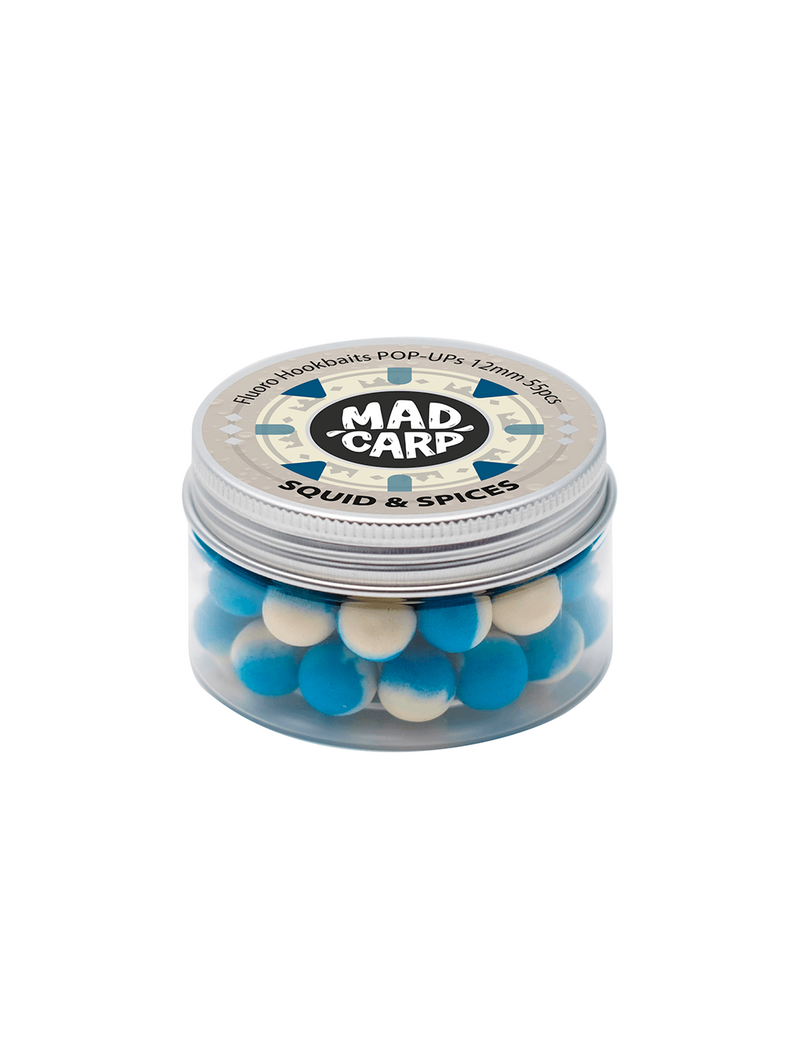 Бойлы плавающие Mad Carp Baits SQUID & SPICES Pop-Ups (Кальмар и Специи), Диаметр: 12 мм Бойлы плавающие Mad Carp Baits SQUID & SPICES Pop-Ups (Кальмар и Специи), Диаметр: 12 мм