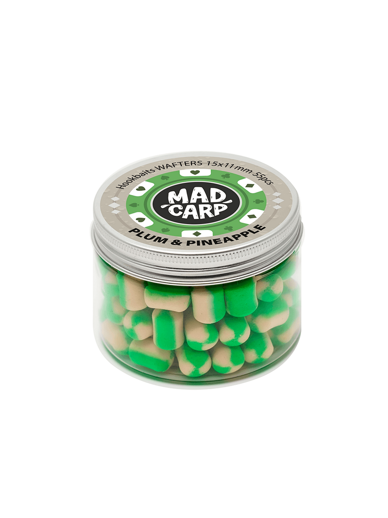 Вафтерсы Mad Carp Baits PLUM & PINNEAPPLE (Слива и Ананас) Wafters, Диаметр: 15 х 11 мм