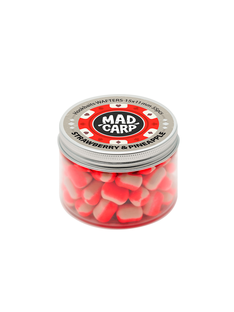 Вафтерсы Mad Carp Baits STRAWBERRY & PINNEAPPLE (Клубника и Ананас) Wafters, Диаметр: 15 х 11 мм