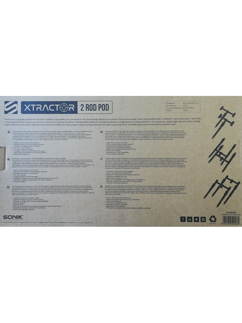 Подставка для удилищ SONIK X-TRACTOR Rod Pod, Количество удилищ: Для трёх, изображение 6 Подставка для удилищ SONIK X-TRACTOR Rod Pod, Количество удилищ: Для трёх, изображение 6