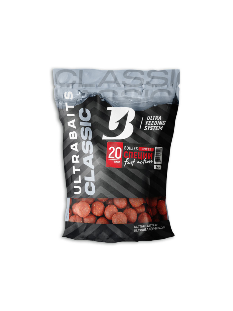 Бойлы ULTRABAITS Classic Spices (Специи) 1кг, Диаметр: 20 мм
