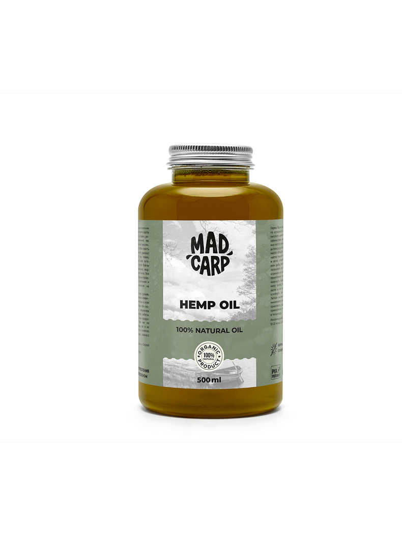 Натуральное конопляное масло Mad Carp Baits HEMP OIL, Объём: 500 мл Натуральное конопляное масло Mad Carp Baits HEMP OIL, Объём: 500 мл