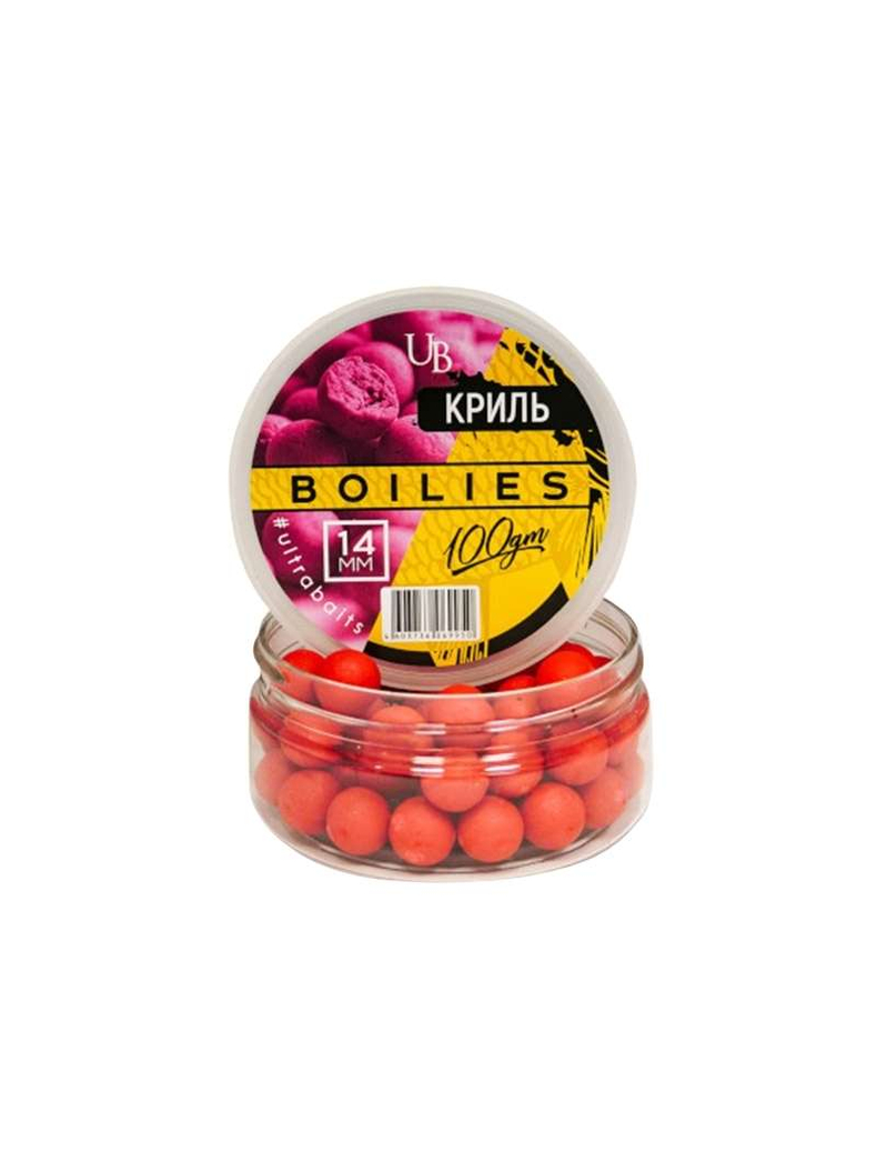 Бойлы насадочные ULTRABAITS Krill (Криль), Диаметр: 14 мм Бойлы насадочные ULTRABAITS Krill (Криль), Диаметр: 14 мм