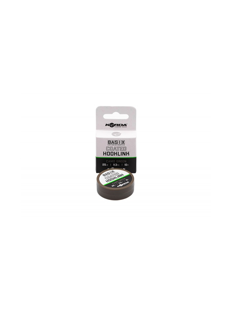 Поводковый материал в оболочке KORDA BASIX Coated Hooklink, Цвет: Camo Green, Тест: 18.00 lb, изображение 2