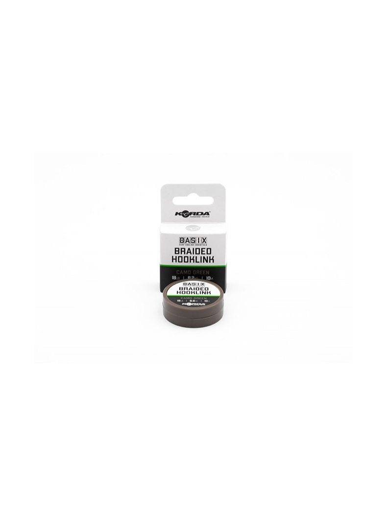 Поводковый материал без оболочки KORDA BASIX Braided Hooklink, Цвет: Camo Green, Тест: 18.00 lb, изображение 2 Поводковый материал без оболочки KORDA BASIX Braided Hooklink, Цвет: Camo Green, Тест: 18.00 lb, изображение 2