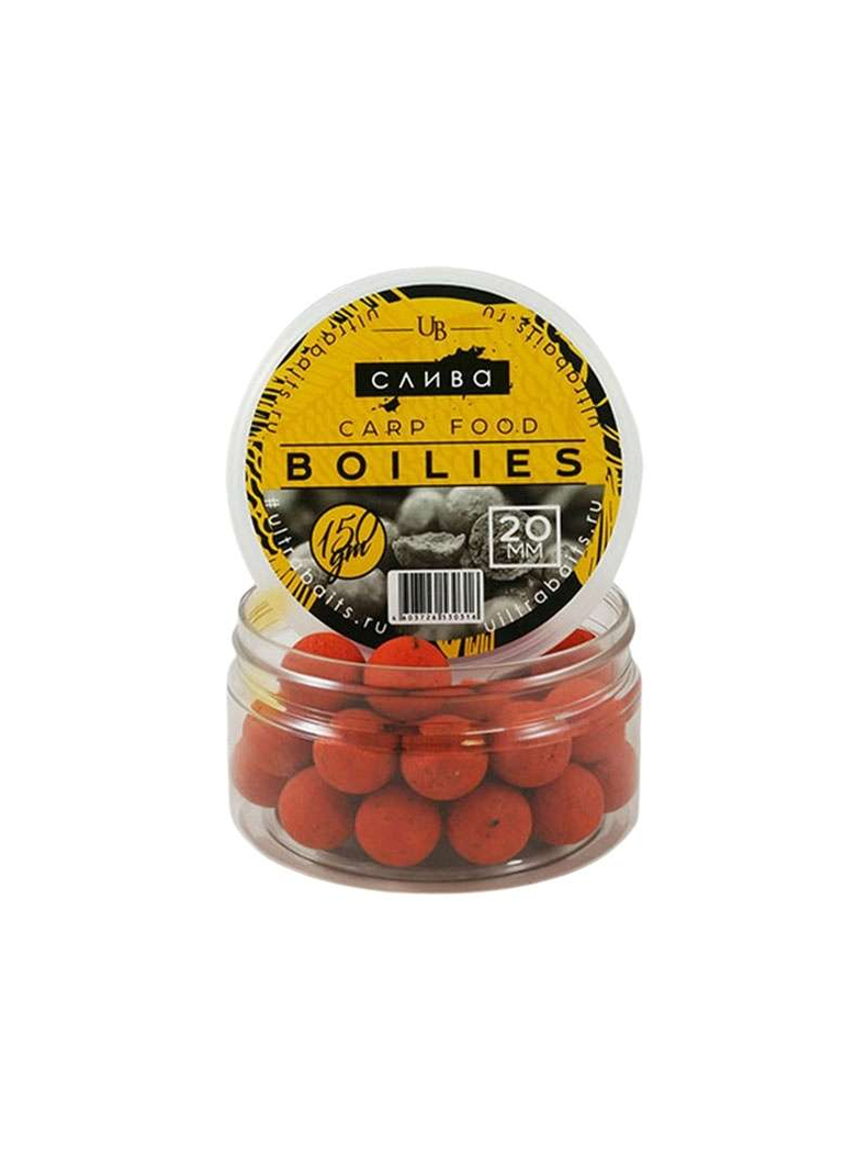 Бойлы насадочные ULTRABAITS Plum (Слива), Диаметр: 14 мм, изображение 2 Бойлы насадочные ULTRABAITS Plum (Слива), Диаметр: 14 мм, изображение 2