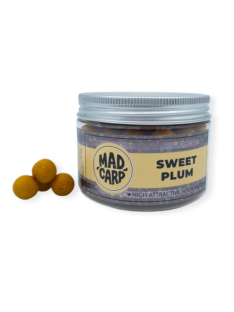 Бойлы тонущие насадочные Mad Carp Baits SWEET PLUM (Слива), Диаметр: 15 мм Бойлы тонущие насадочные Mad Carp Baits SWEET PLUM (Слива), Диаметр: 15 мм