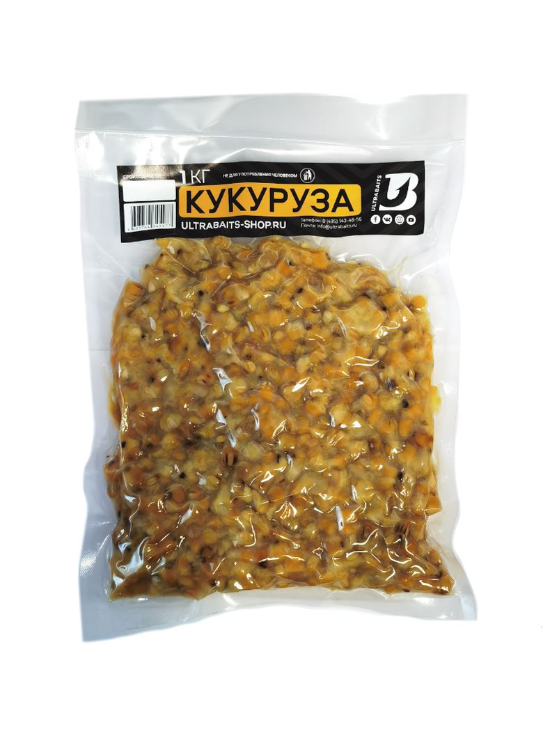 Зерновая смесь ULTRABAITS Corn (Натуральная Кукуруза) 1кг