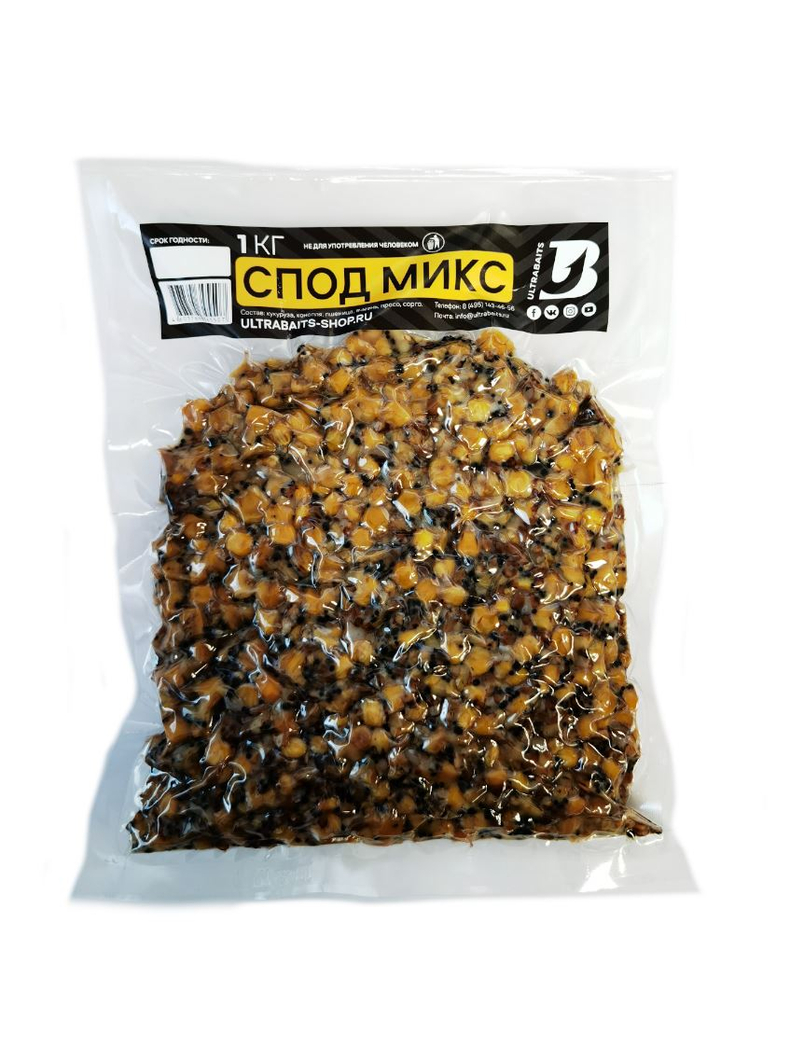 Зерновая смесь ULTRABAITS Spod Mix (Спод Микс) 1кг Зерновая смесь ULTRABAITS Spod Mix (Спод Микс) 1кг