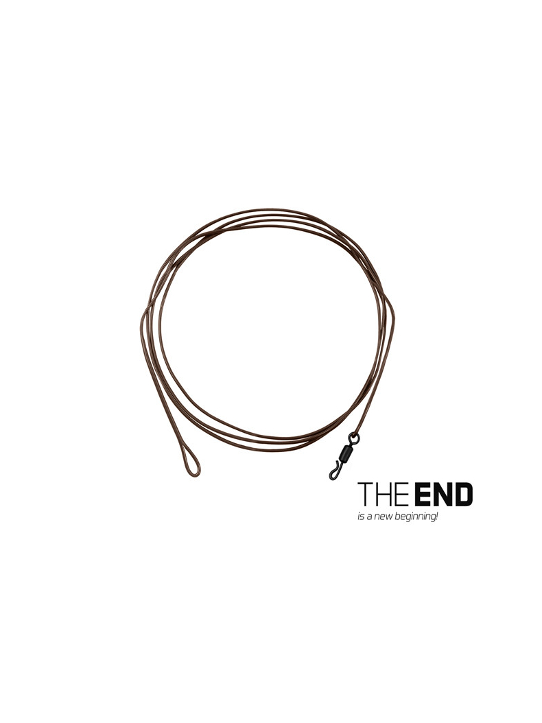 Противозакручиватель с вертлюгом DELPHIN THE END Vorfach Aramid Leader 80 cm 60lb