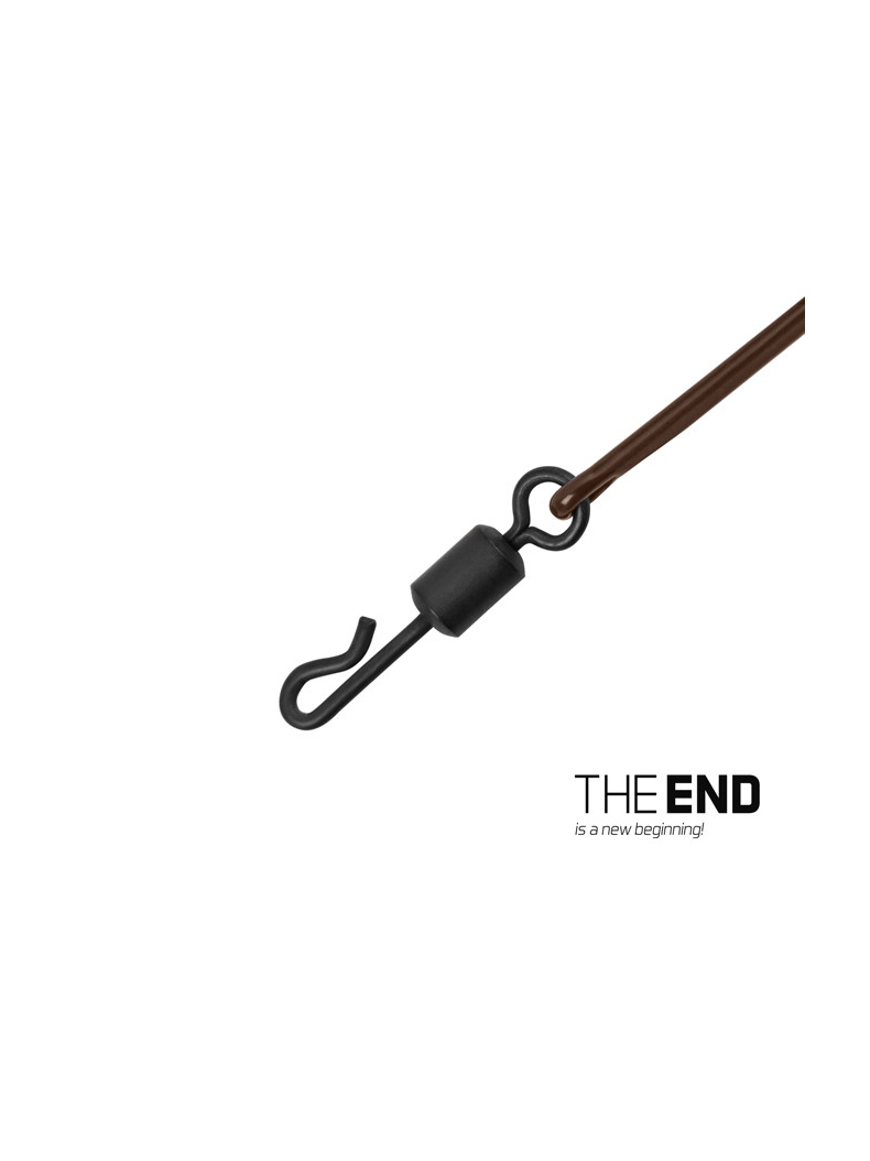 Противозакручиватель с вертлюгом DELPHIN THE END Vorfach Aramid Leader 80 cm 60lb, изображение 2