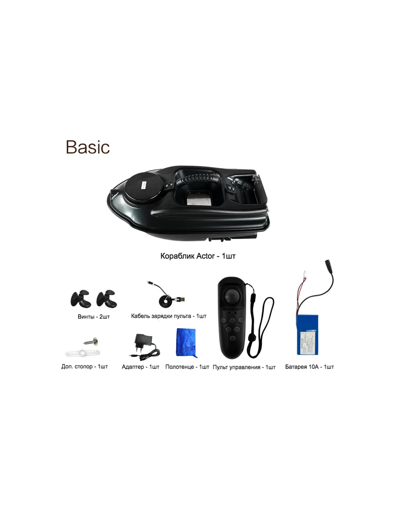 Прикормочный кораблик BOATMAN ACTOR Basic BLACK, изображение 9 Прикормочный кораблик BOATMAN ACTOR Basic BLACK, изображение 9