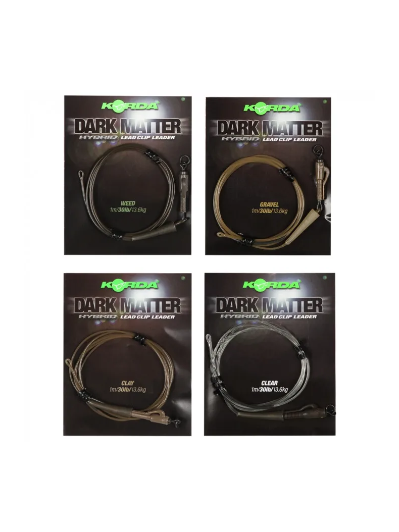 Готовый монолидер с безопасной клипсой KORDA Dark Matter Hybrid Lead Clip Leader, Цвет: Gravel (Гравий) Готовый монолидер с безопасной клипсой KORDA Dark Matter Hybrid Lead Clip Leader, Цвет: Gravel (Гравий)