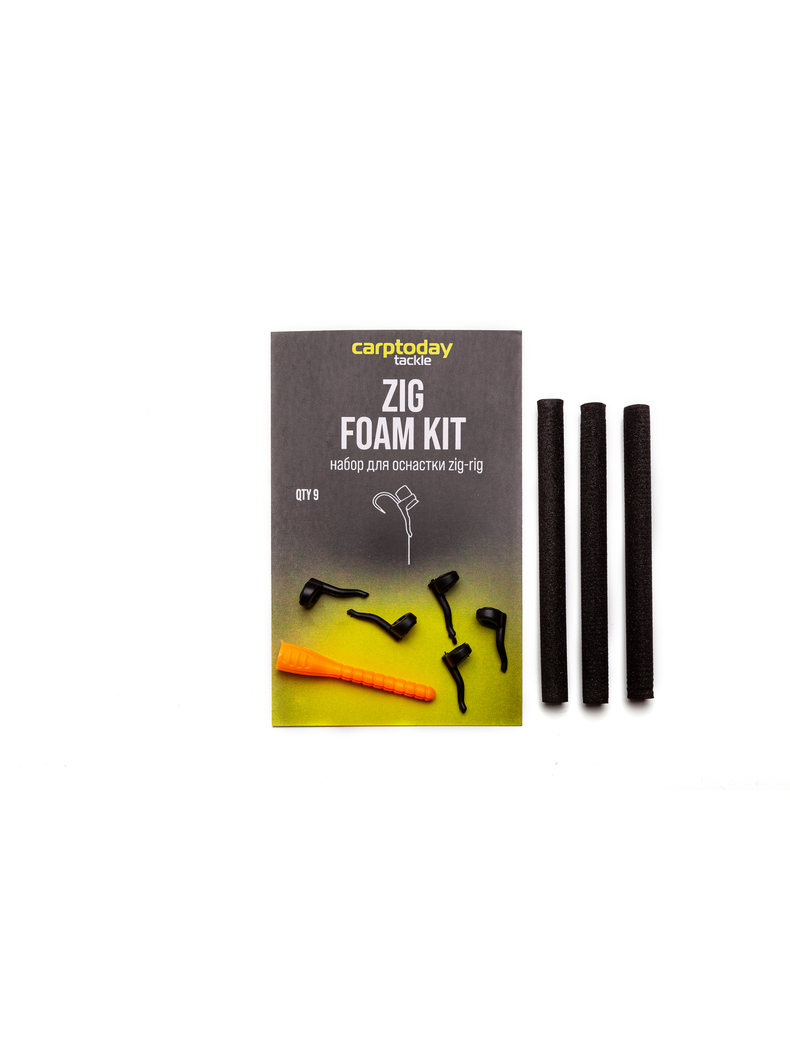Набор для оснастки зиг риг Carptoday Tackle Zig Kit чёрная пенка и чёрный крепёж Набор для оснастки зиг риг Carptoday Tackle Zig Kit чёрная пенка и чёрный крепёж