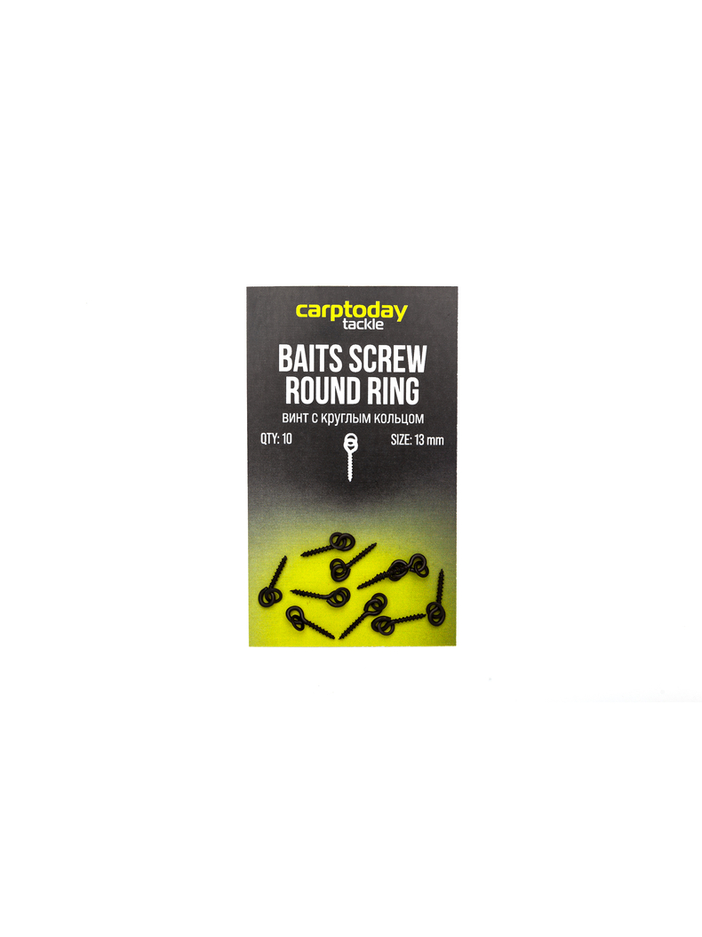 Винты для крепления насадки Carptoday Tackle Bait Screw Round Ring с круглым кольцом Винты для крепления насадки Carptoday Tackle Bait Screw Round Ring с круглым кольцом