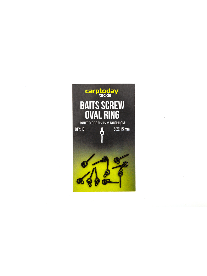 Винты для крепления насадки Carptoday Tackle Bait Screw Oval Ring с овальным кольцом Винты для крепления насадки Carptoday Tackle Bait Screw Oval Ring с овальным кольцом