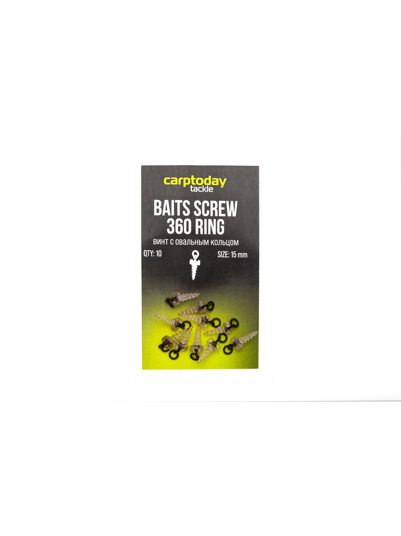 Винты пластиковые для насадки Carptoday Tackle 360 Bait Screw Plastic с кольцом