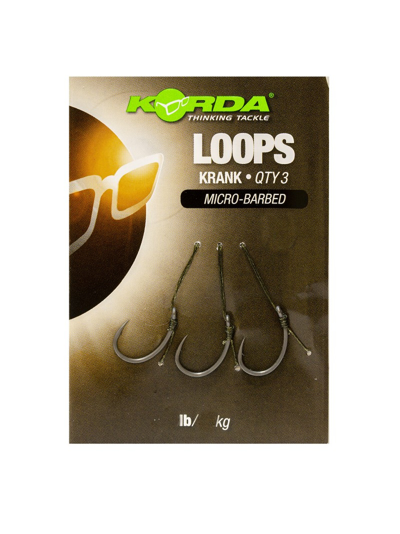Готовый поводок KORDA Loop Rigs с крючком KRANK, Размер крючка: № 6, Тест поводкового материала: 18.00 lb