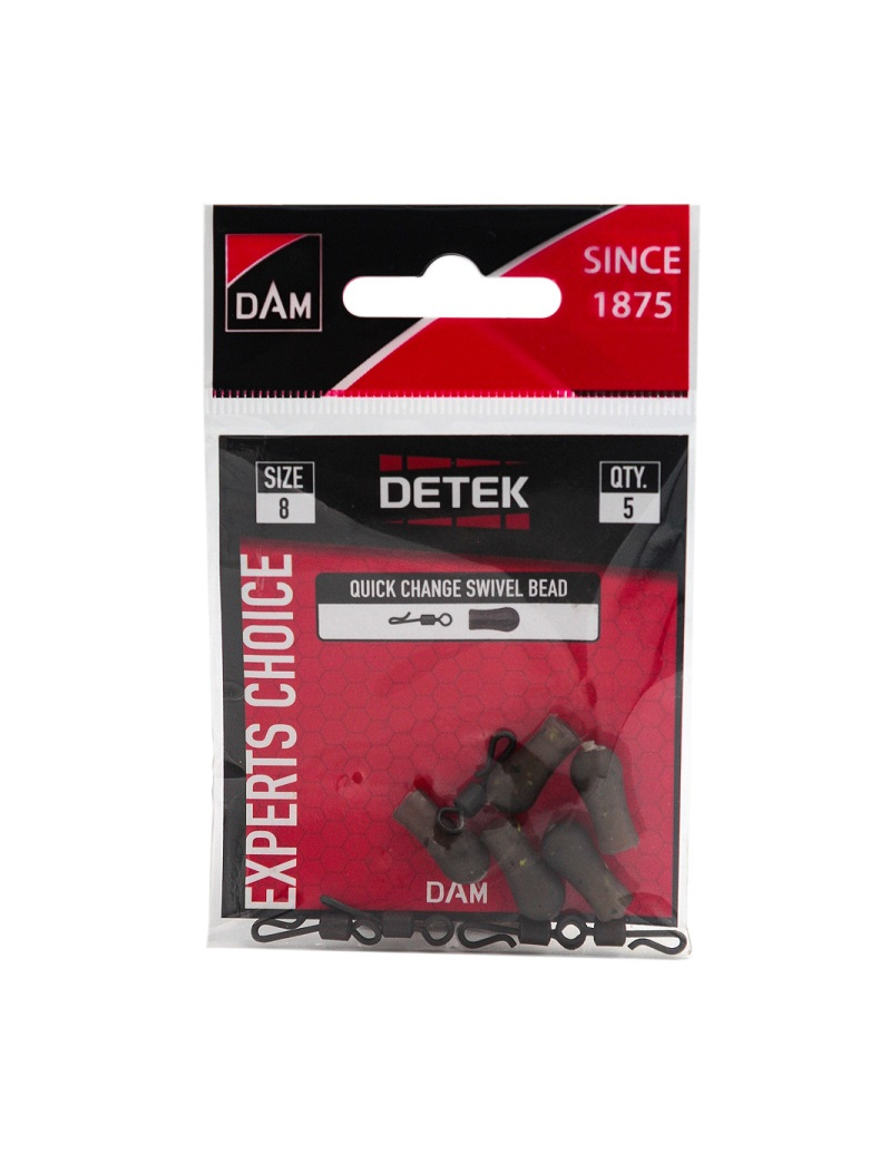 Бусина отбойник + вертлюг с застежкой D.A.M. DETEK Quick Change Swivel Bead