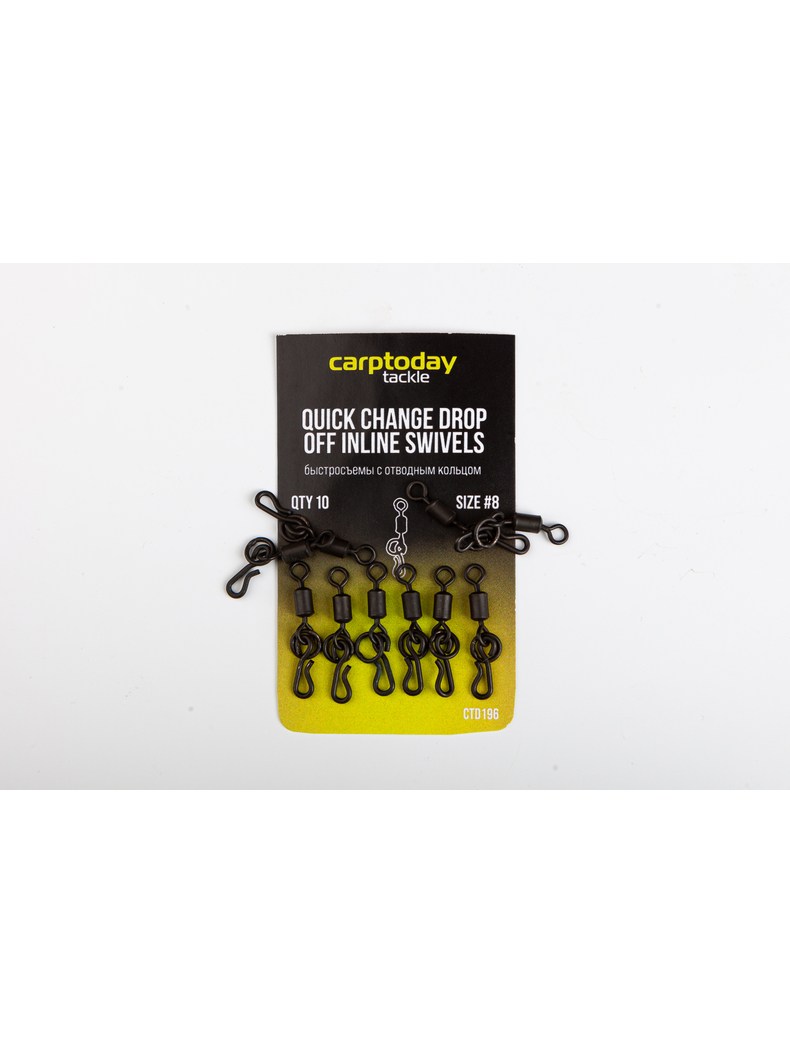 Быстросъёмы с отводным кольцом Carptoday Tackle Quick Change Drop Off Inline Swivels