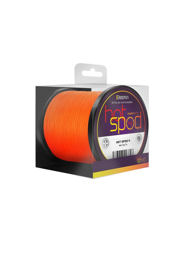 Леска плетеная DELPHIN HotSPOD Fluo Orange Леска плетеная DELPHIN HotSPOD Fluo Orange