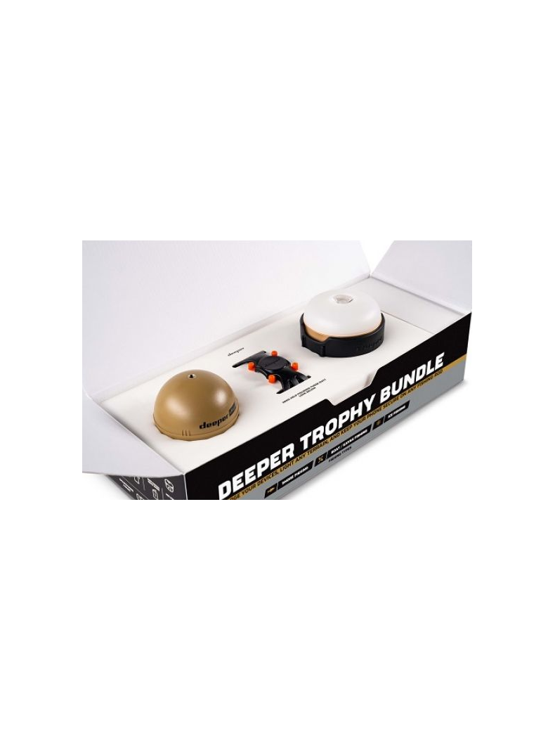 Беспроводной эхолот Deeper Smart Sonar Chirp+ 2.0 + фонарь и держатель для смартфона, изображение 2