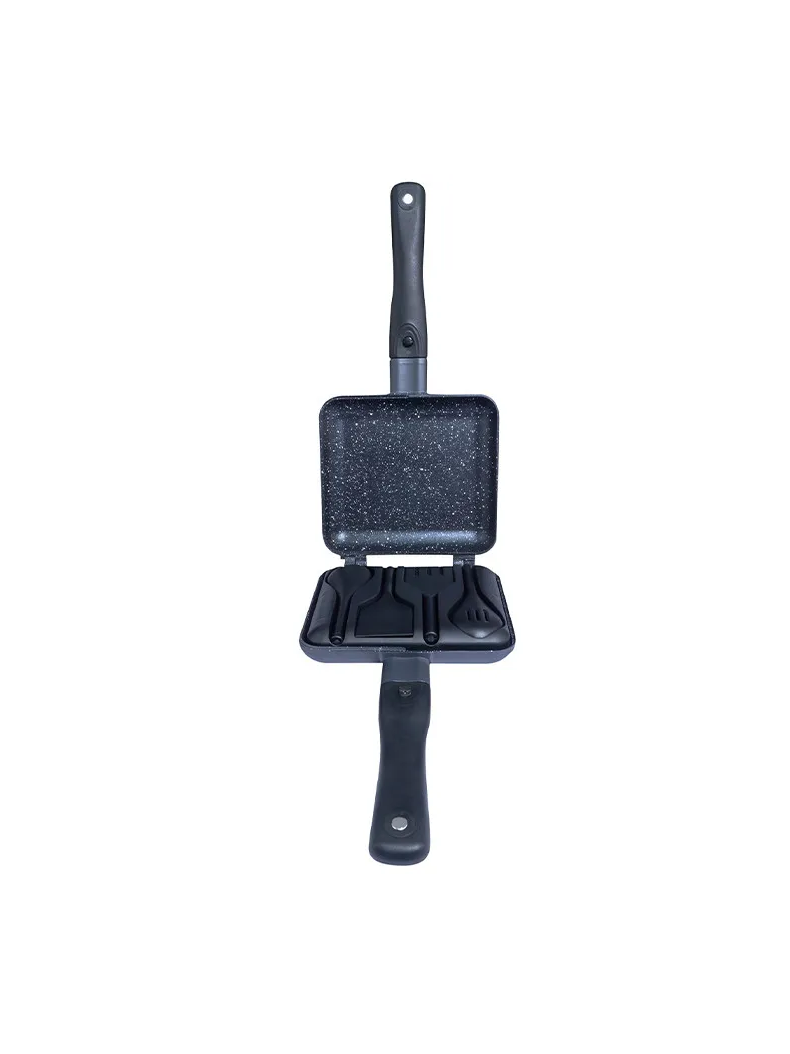 Тостер со съёмной рукояткой Ridge Monkey Connect Sandwich Toaster Granite Edition, Размер: Standart, изображение 4 Тостер со съёмной рукояткой Ridge Monkey Connect Sandwich Toaster Granite Edition, Размер: Standart, изображение 4