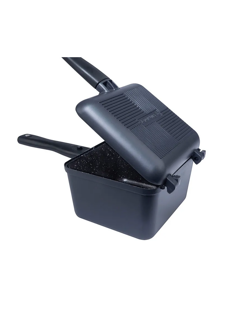 Набор посуды Ridge Monkey Connect Deep Pan & Griddle Granite Edition, Размер: XL, изображение 2 Набор посуды Ridge Monkey Connect Deep Pan & Griddle Granite Edition, Размер: XL, изображение 2