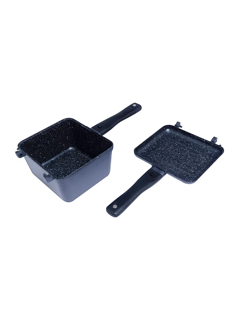 Набор посуды Ridge Monkey Connect Deep Pan & Griddle Granite Edition, Размер: XL, изображение 3 Набор посуды Ridge Monkey Connect Deep Pan & Griddle Granite Edition, Размер: XL, изображение 3