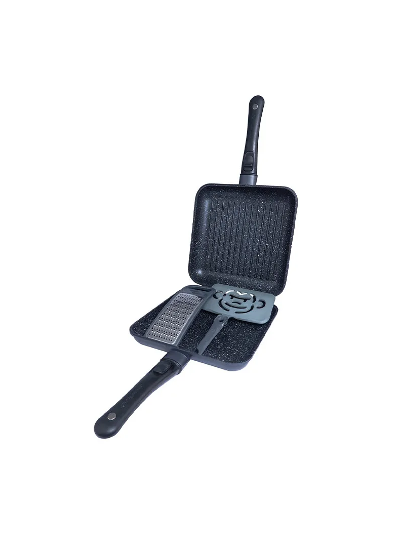 Большая двойная сковорода Ridge Monkey Connect Pan & Griddle XXL Granite Edition Большая двойная сковорода Ridge Monkey Connect Pan & Griddle XXL Granite Edition